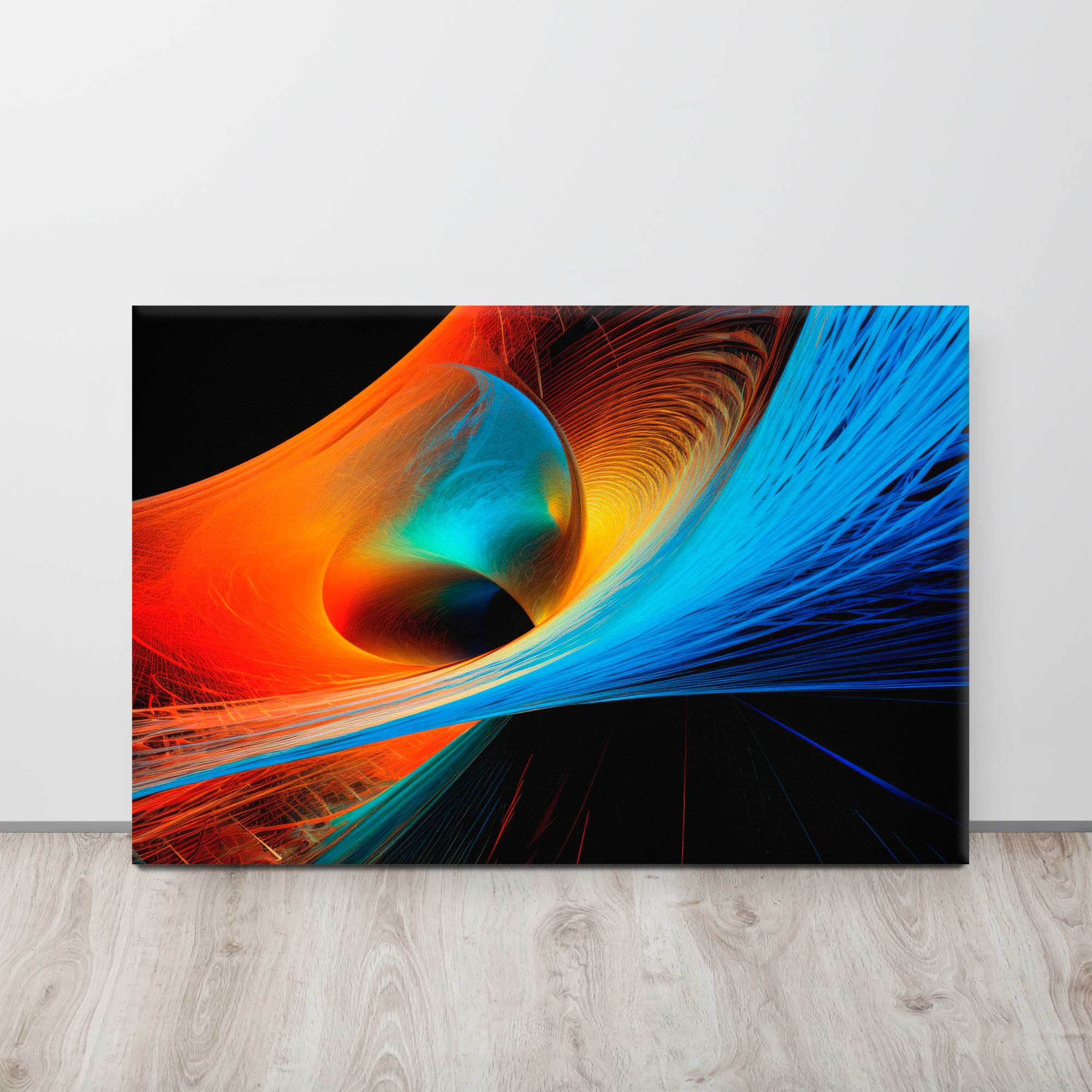 Geometric Dreams – abstract canvas print displayed lean to wall