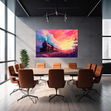 Historic Locomotive – Art Fusion canvas print of a steam locomotive in motion – Art Fusion Store