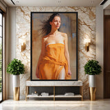 Hungarian Grace – Art Fusion framed canvas portrait of a young Hungarian woman, 1940 – Art Fusion Store 