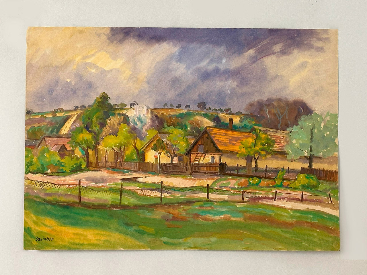 Original Fine Art Vintage Painting - Czimber_0053