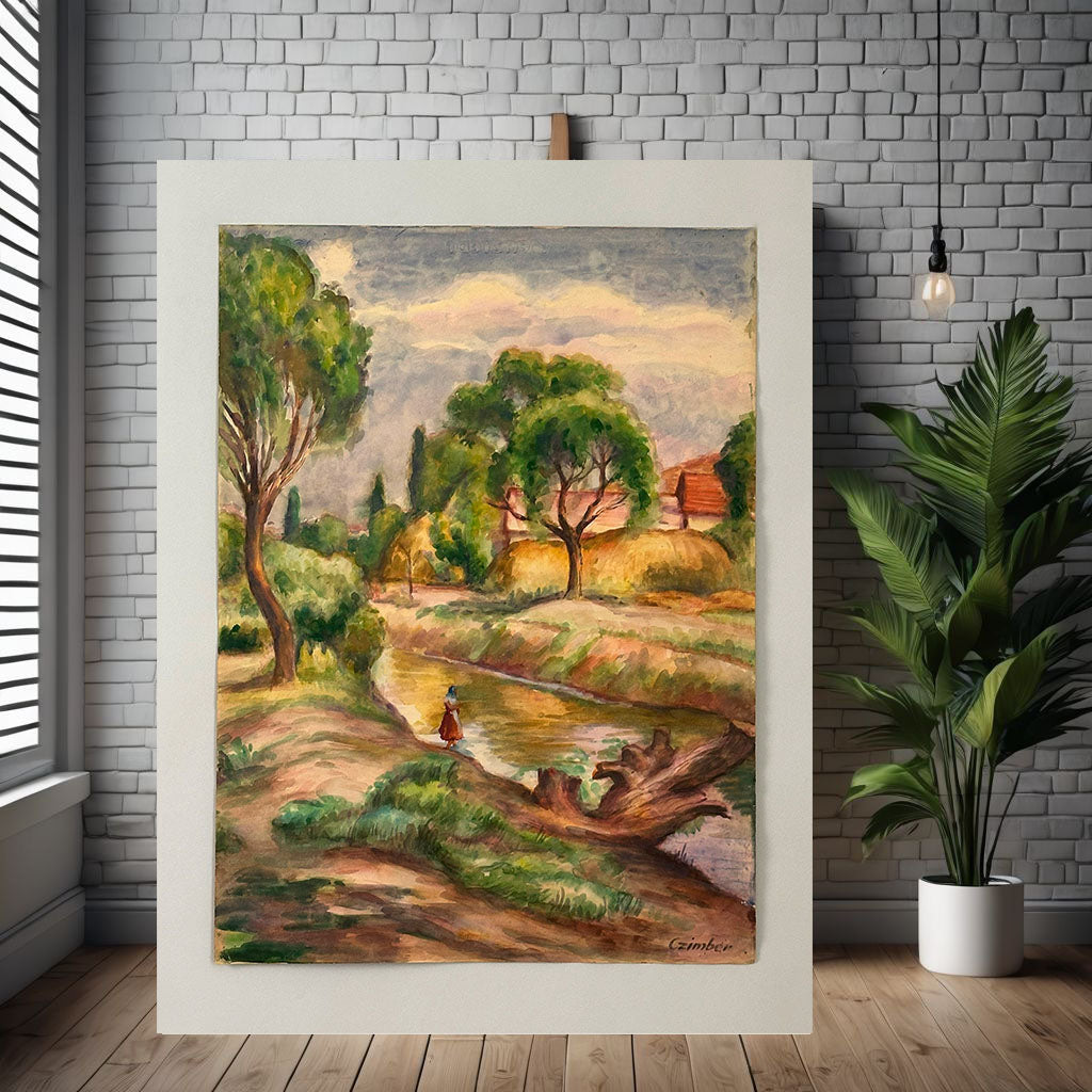 Original Fine Art Vintage Painting - Czimber_9924