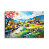 Idyllic Farm Home Painting - Charming Creekside