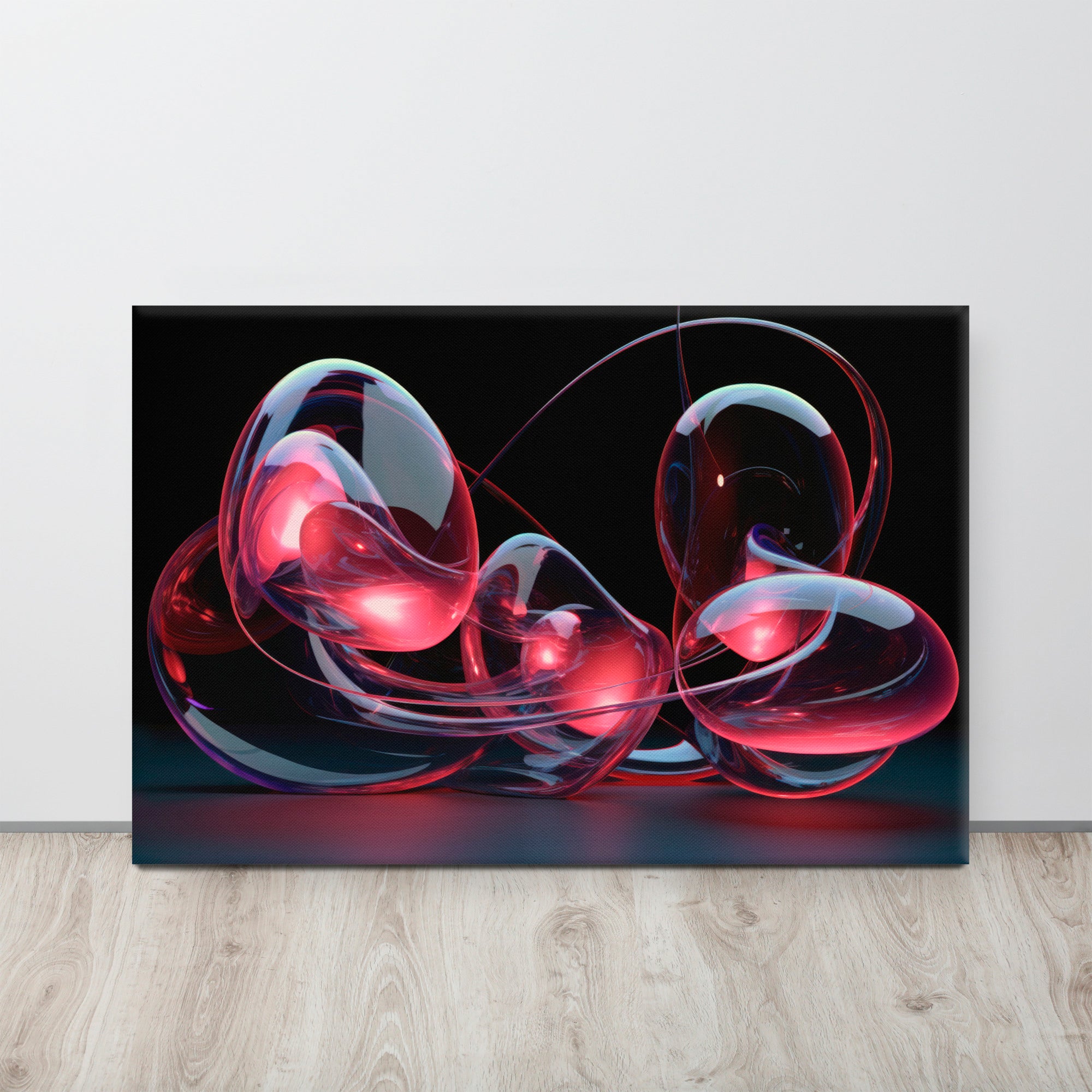 Ink Bloom – Abstract Canvas Art Print on display