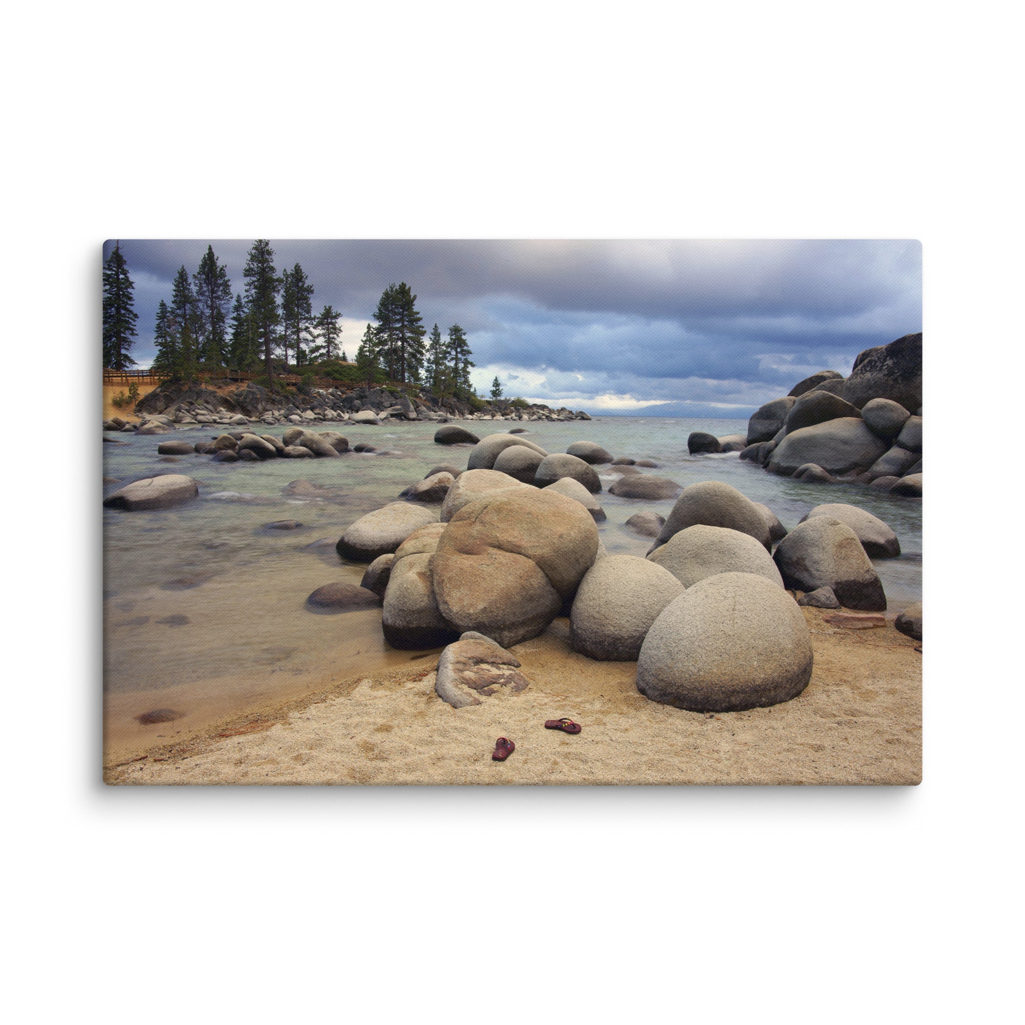 Lake Tahoe Beach – Sierra Nevada Photography Canvas Print