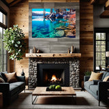  Lake Tahoe Serenity – photographic canvas print of calm Lake Tahoe with Sierra Nevada reflection – Art Fusion Store