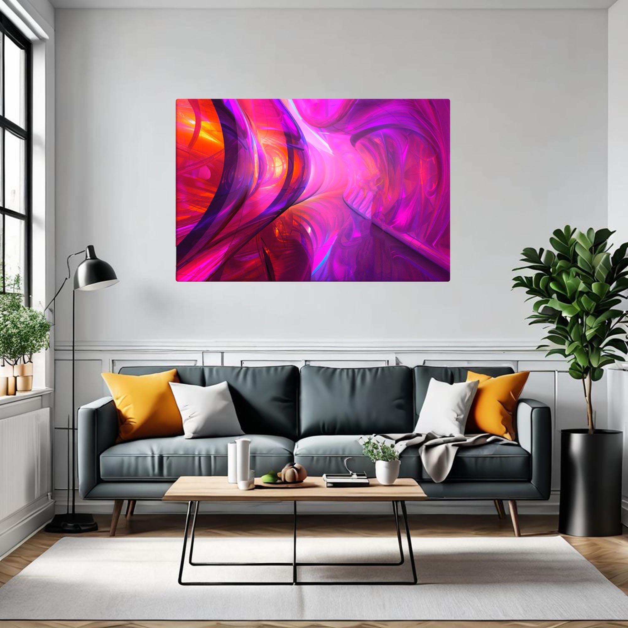 Light and Sound - Abstract Canvas Print as displayed in a family room