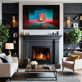 Mind Portal - Abstract Canvas Print over fireplace