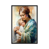 Mother and Child of Yesteryear – Art Fusion Framed Canvas