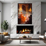  Music Resonance of 1950 – Art Fusion framed canvas of a European concert hall scene – Art Fusion Store 