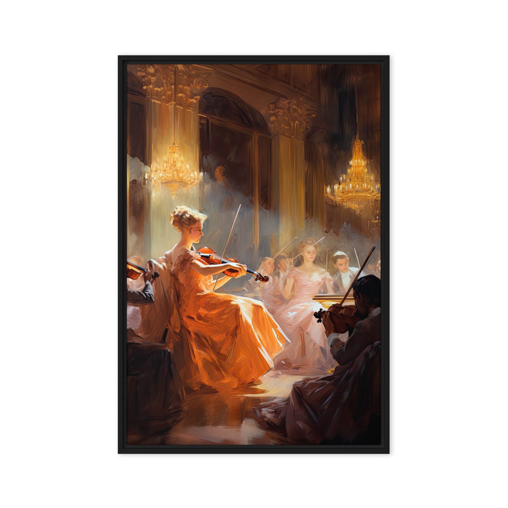 Music Resonance of 1950 – Art Fusion Framed Canvas