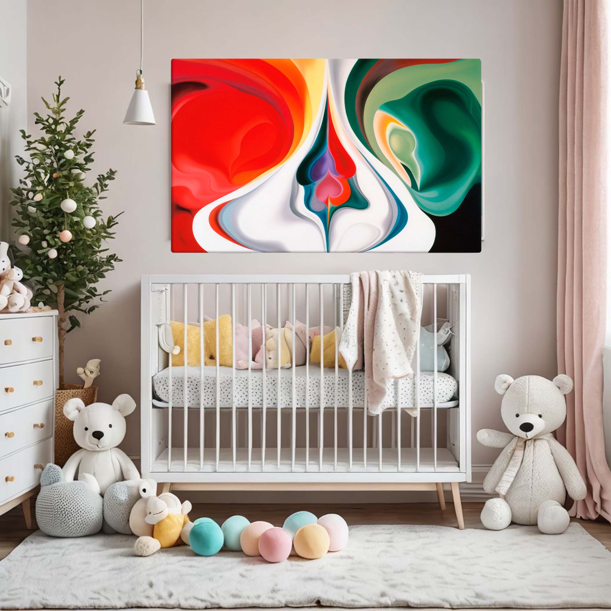 Mystic Flow - Abstract Canvas Print in a bedoom