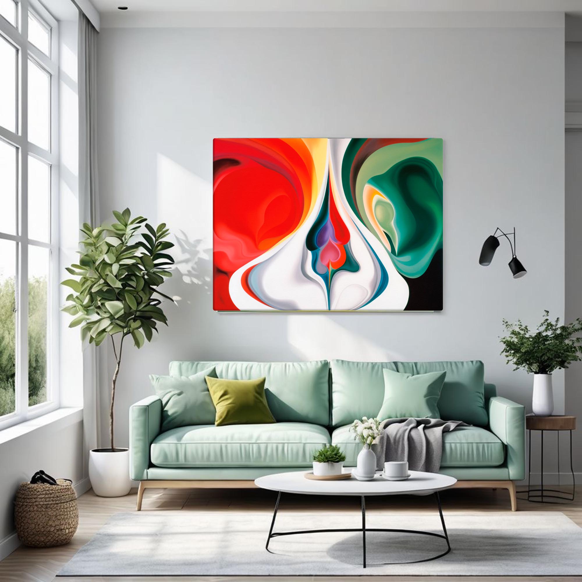 Mystic Flow - Abstract Canvas Print on family room wll