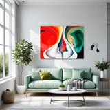 Mystic Flow - Abstract Canvas Print on family room wll