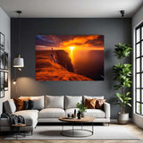 North Coast Sunset – California coastal photography canvas print of the rocky shoreline at sunset – Art Fusion Store 