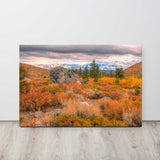 Canvas print of a mountain landscape with autumn colors.