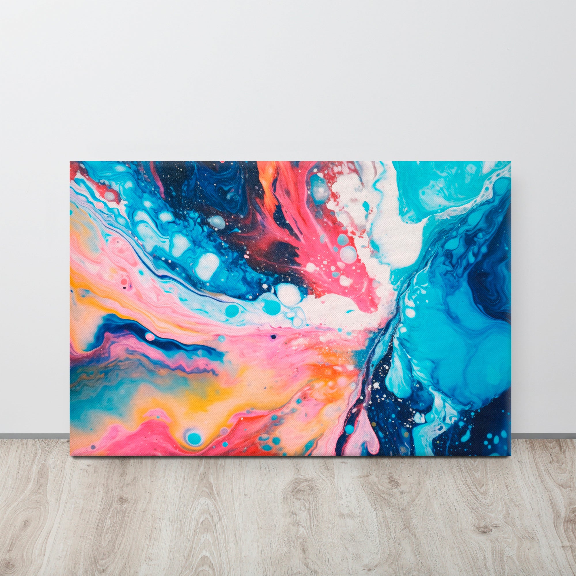 Painterly Flow – Abstract Canvas Art Print on display