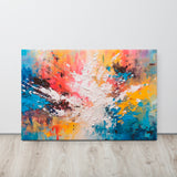 Painterly Fusion - Abstract Canvas Print on display