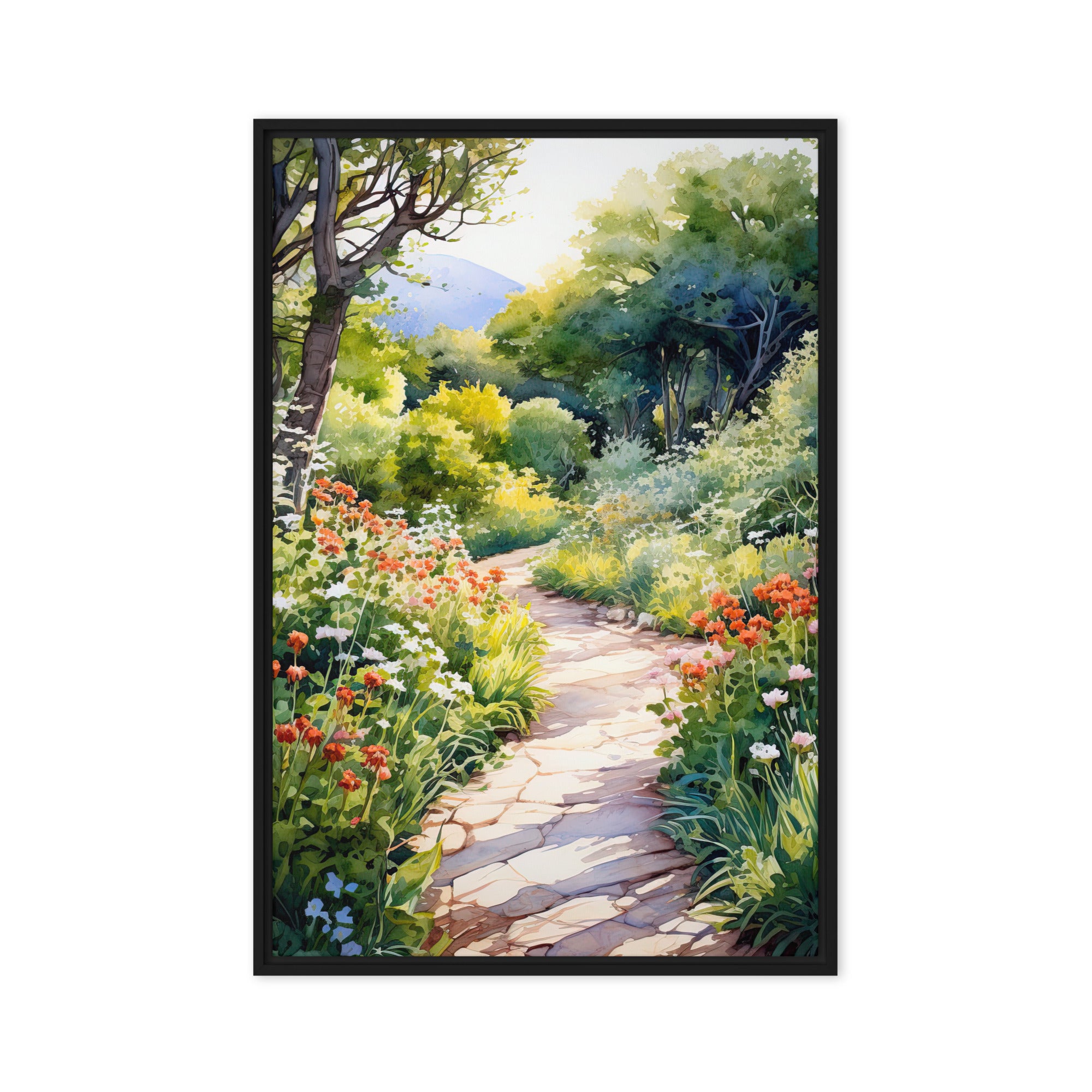 Pathway to Bloom – Art Fusion Framed Canvas