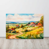  Postwar European landscape canvas displayed  