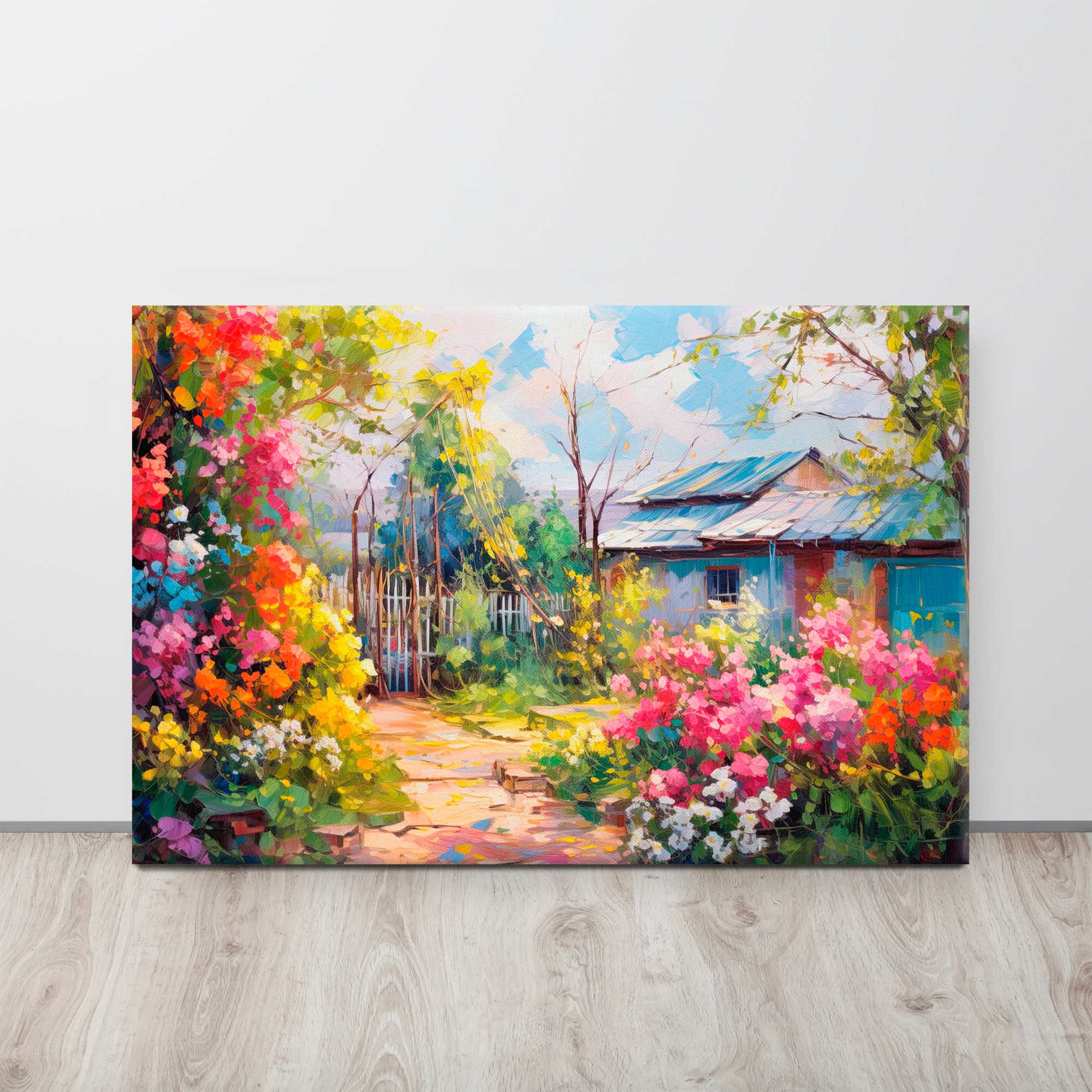  Rural Flower Garden – Art Fusion canvas print on display