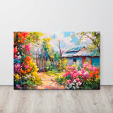  Rural Flower Garden – Art Fusion canvas print on display