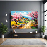  Rustic ranch homestead canvas displayed in a family room 