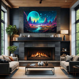Luminous Haven - Alien Exoplanet Canvas Print