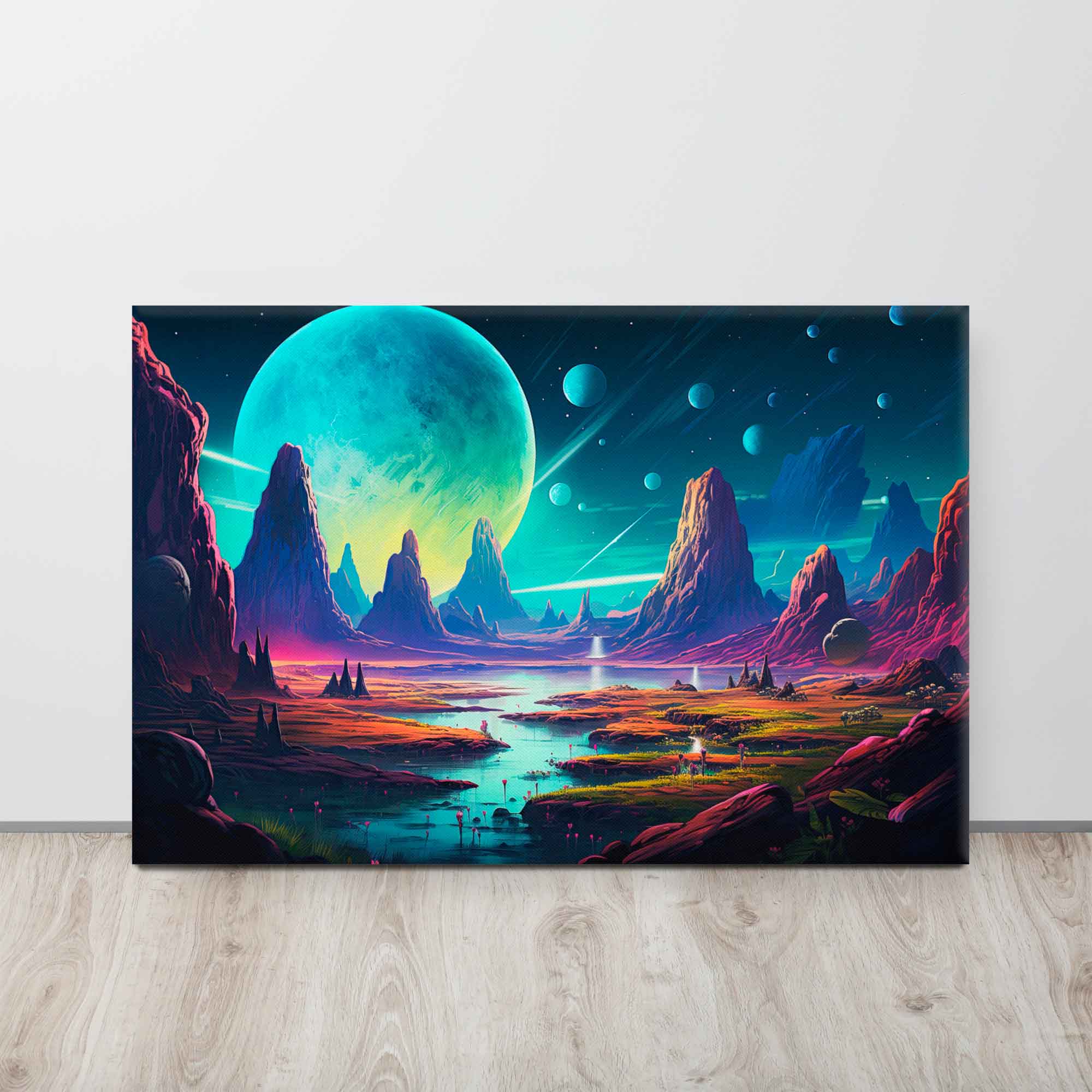 Luminous Haven - Alien Exoplanet Canvas Print