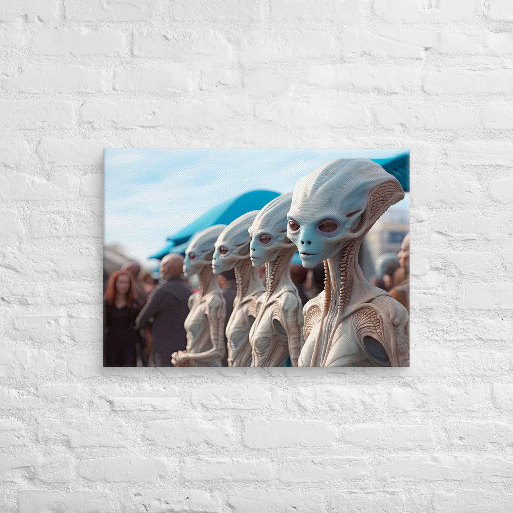 Emergence on Alien Soil - Sci-Fi Canvas Painting
