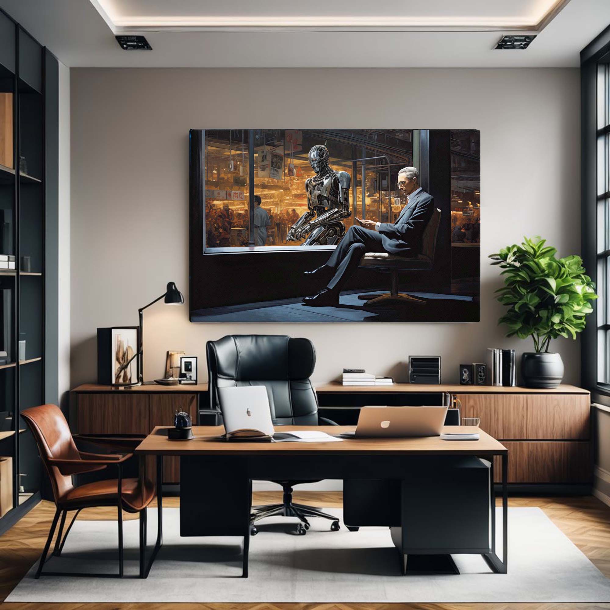Robotic Chronicles - Sci-Fi Canvas Painting