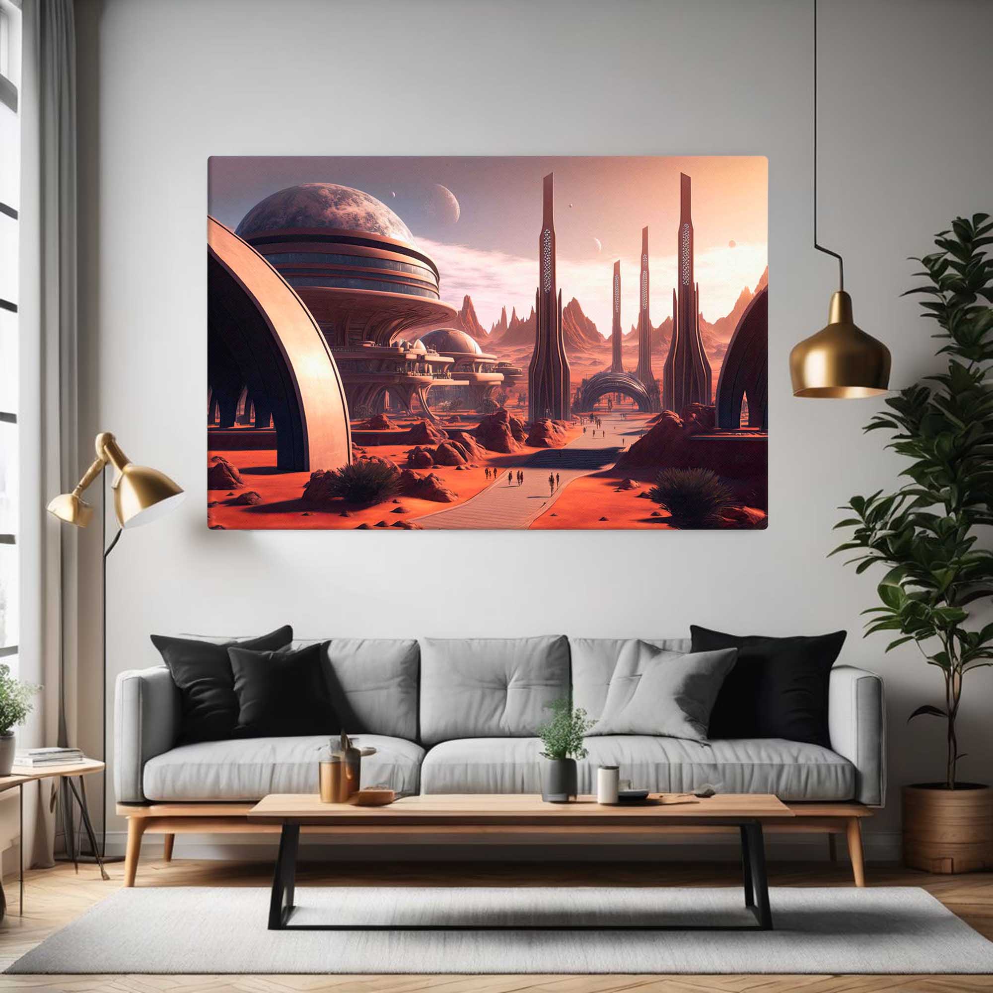 Alien Landscapes - Sci-Fi Canvas Painting