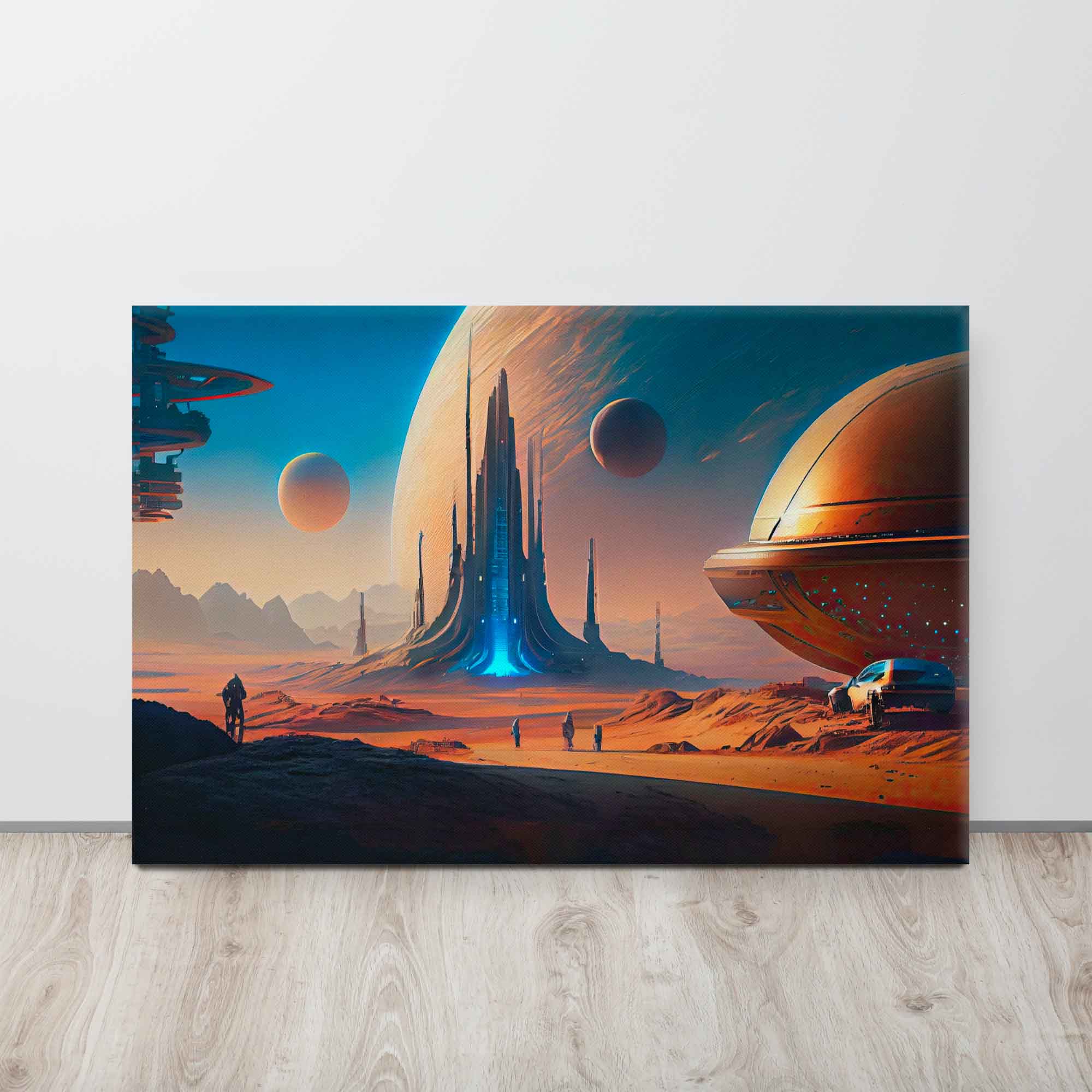 Gas Giant Glory - Sci-Fi Artwork Canvas