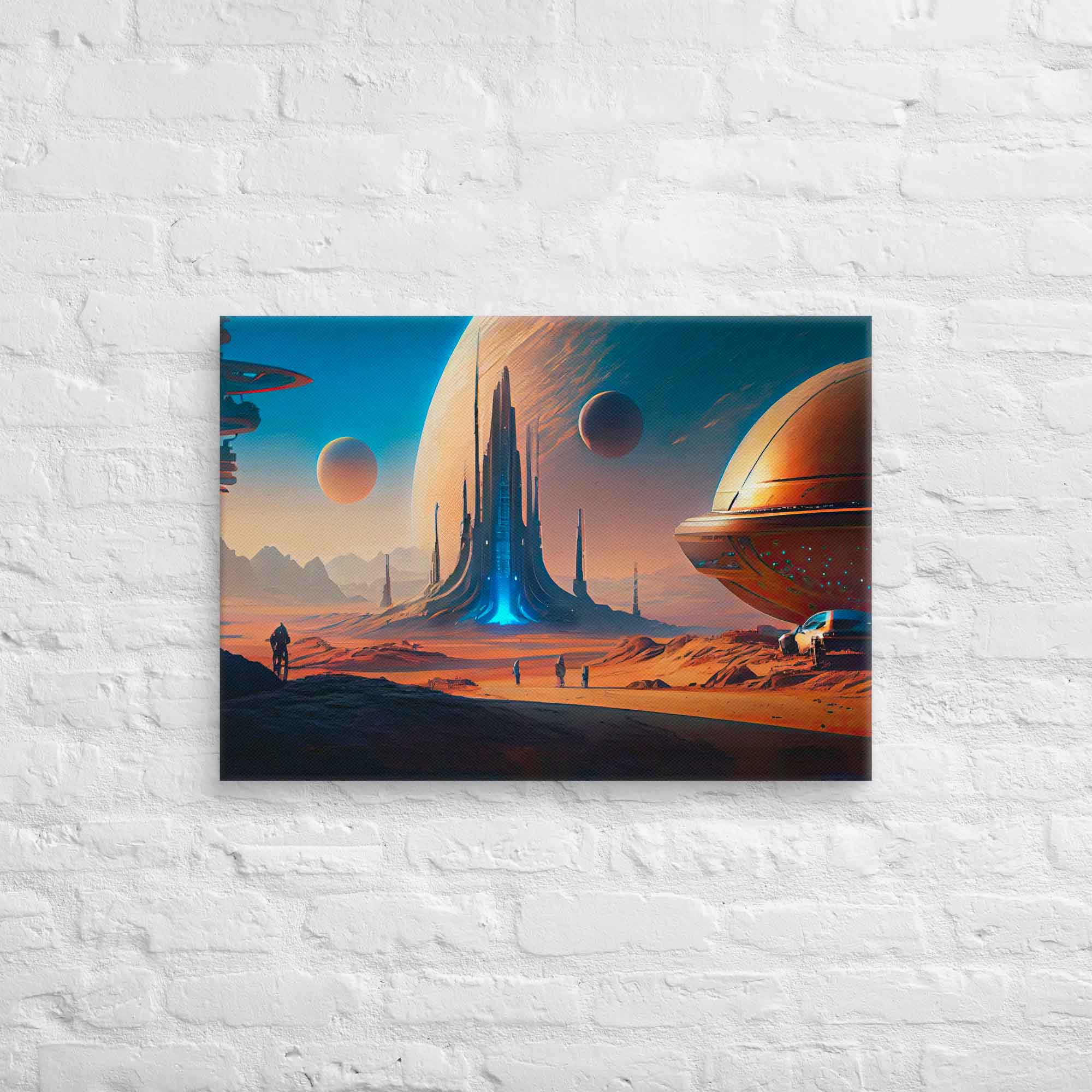 Gas Giant Glory - Sci-Fi Artwork Canvas
