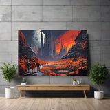 Verdant Peaks - Alien Exoplanet Canvas Print