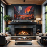 Verdant Peaks - Alien Exoplanet Canvas Print