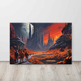 Verdant Peaks - Alien Exoplanet Canvas Print