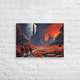 Verdant Peaks - Alien Exoplanet Canvas Print