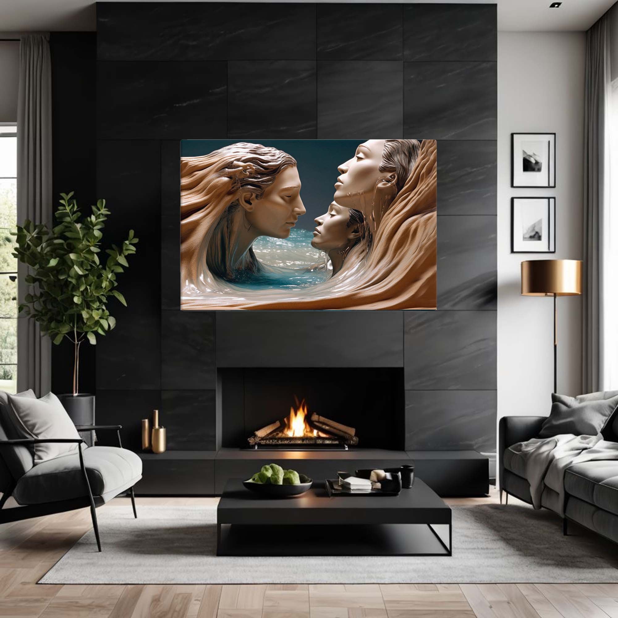 Sand and Water Awaken Spirit - Sand Sculpture Print