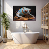 Toad Icon in Glass and Resin - Sculpture Canvas Print