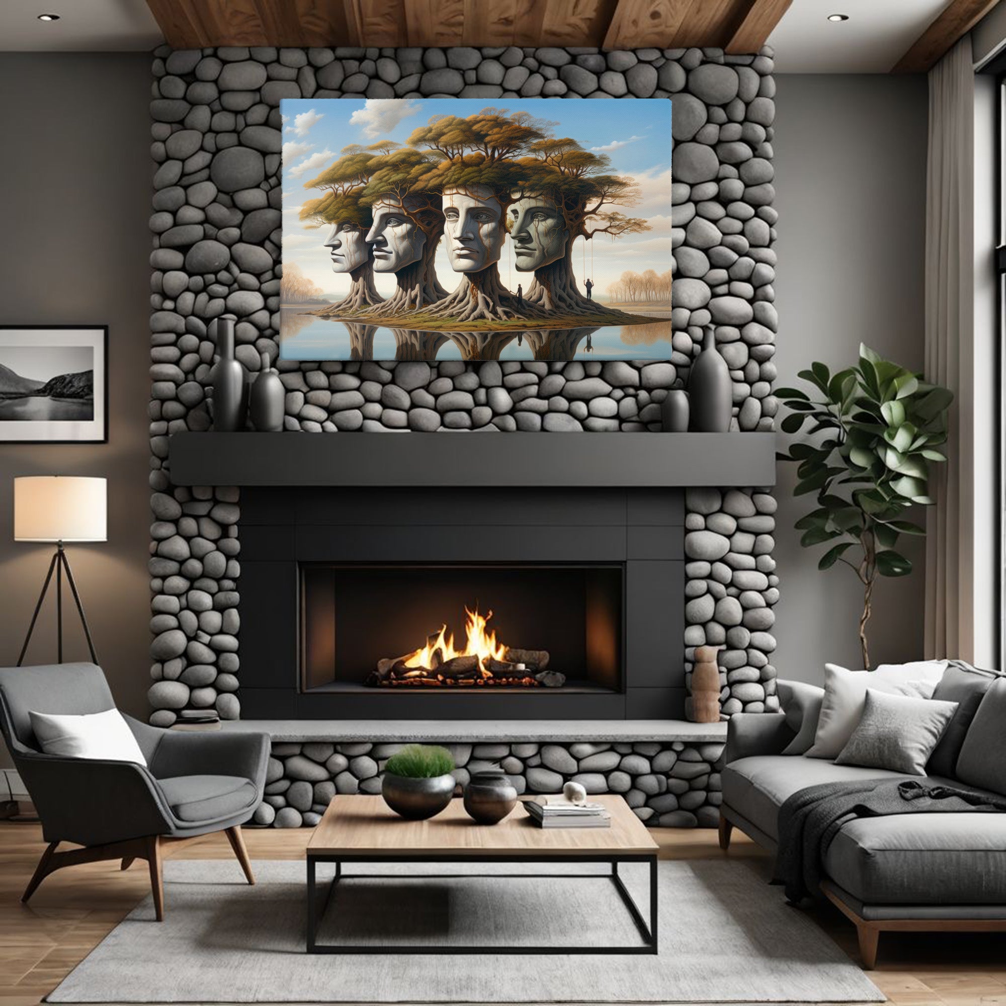 Dreamscape Whispers - Surreal Canvas Artwork