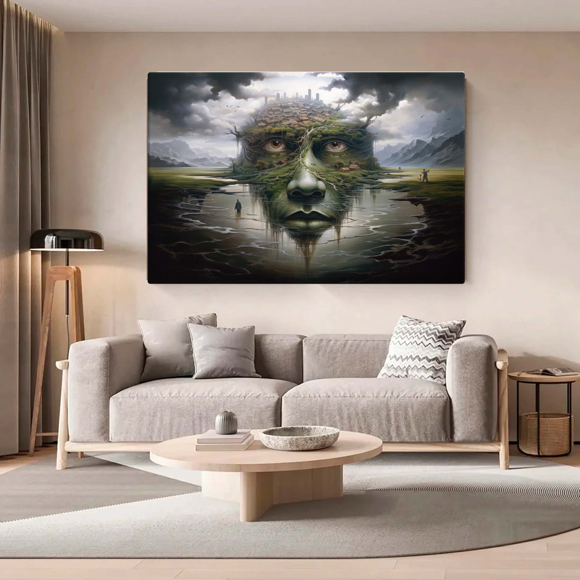 Whispers of the Subconscious - Surreal Canvas Artwork