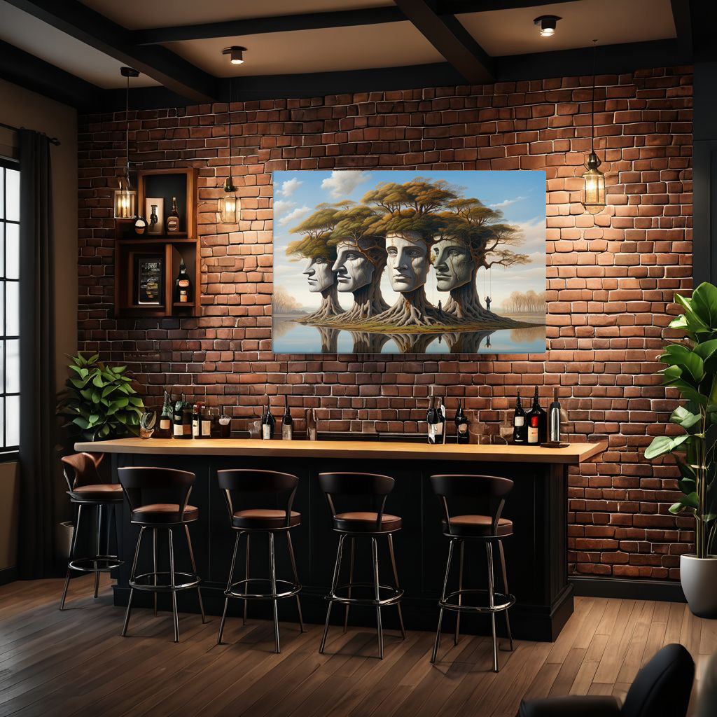Dreamscape Whispers - Surreal Canvas Artwork