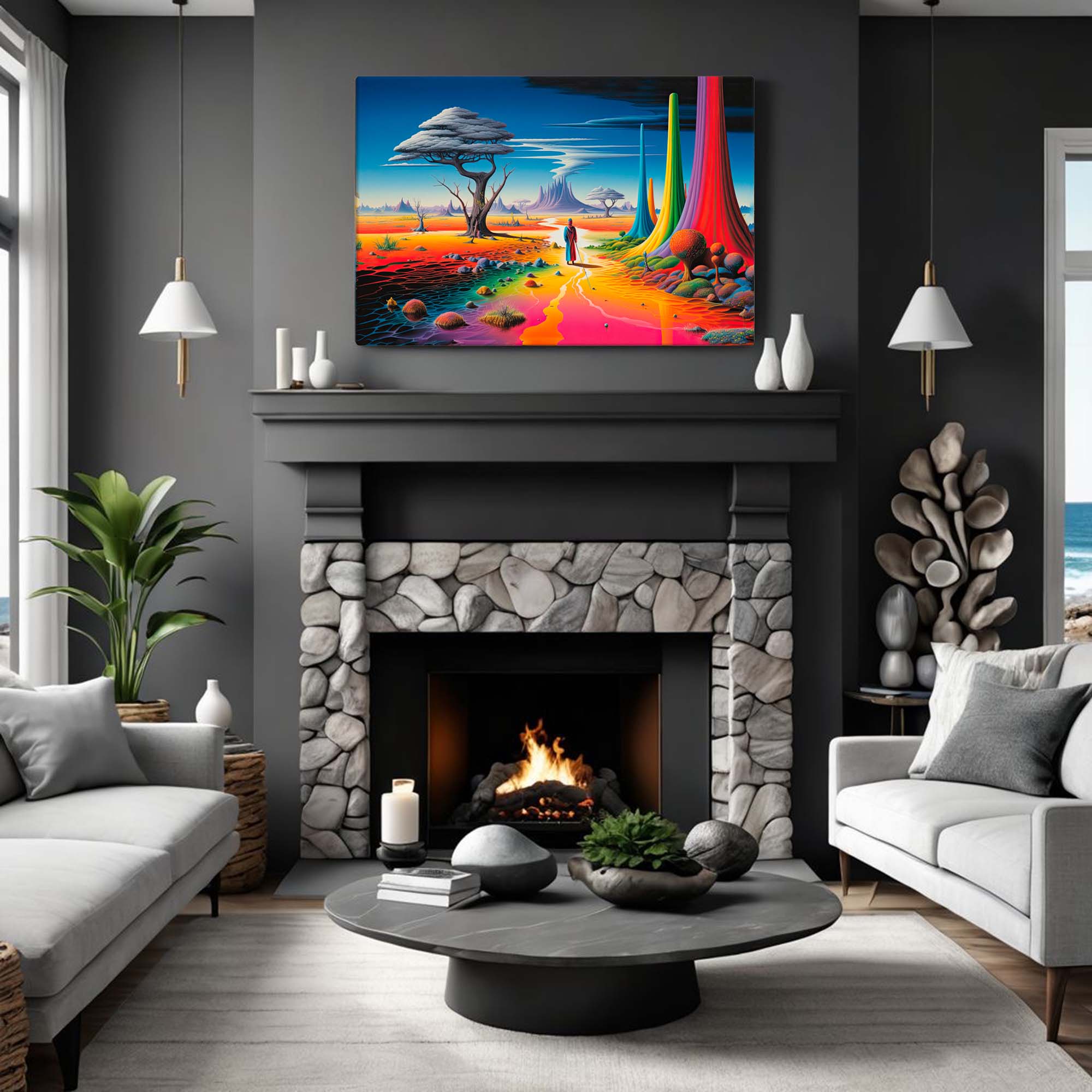 Infinite Realms - Surreal Canvas Art