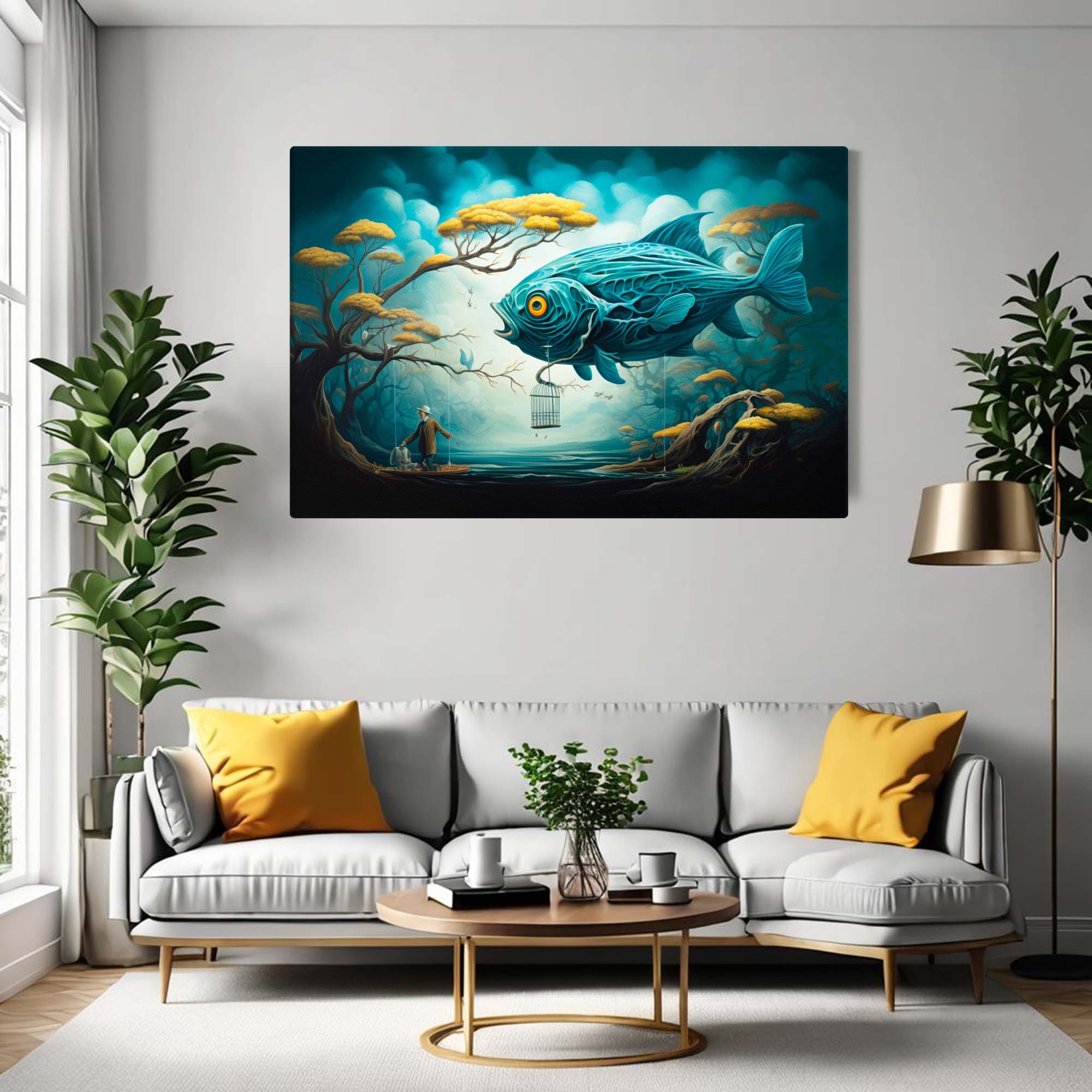 Beneath the Surface - Surreal Canvas Painting
