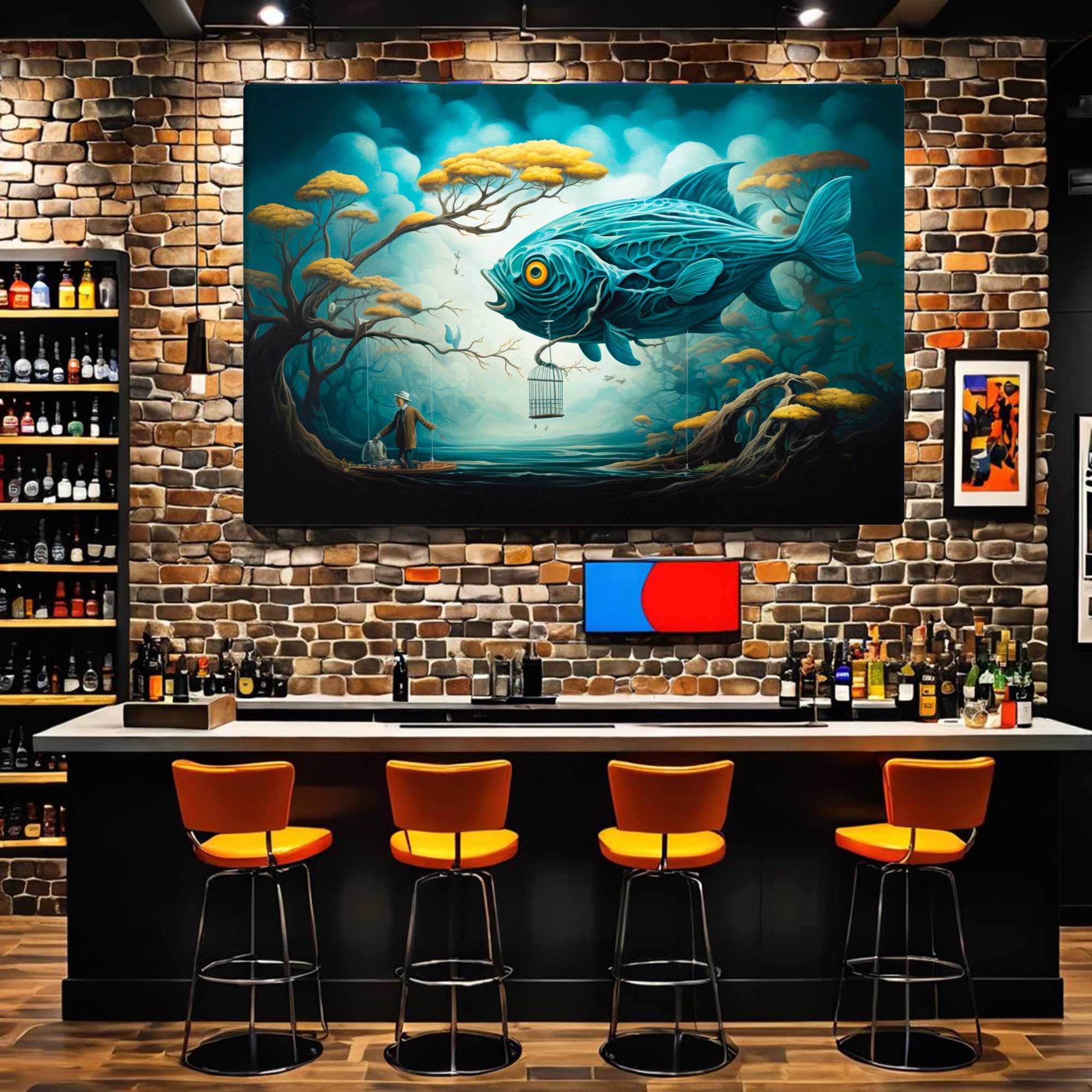 Beneath the Surface - Surreal Canvas Painting