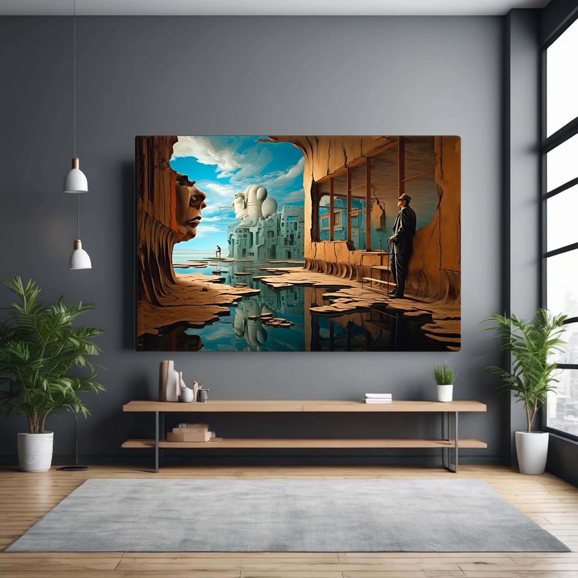 Beyond the Veil - Surreal Canvas Painting