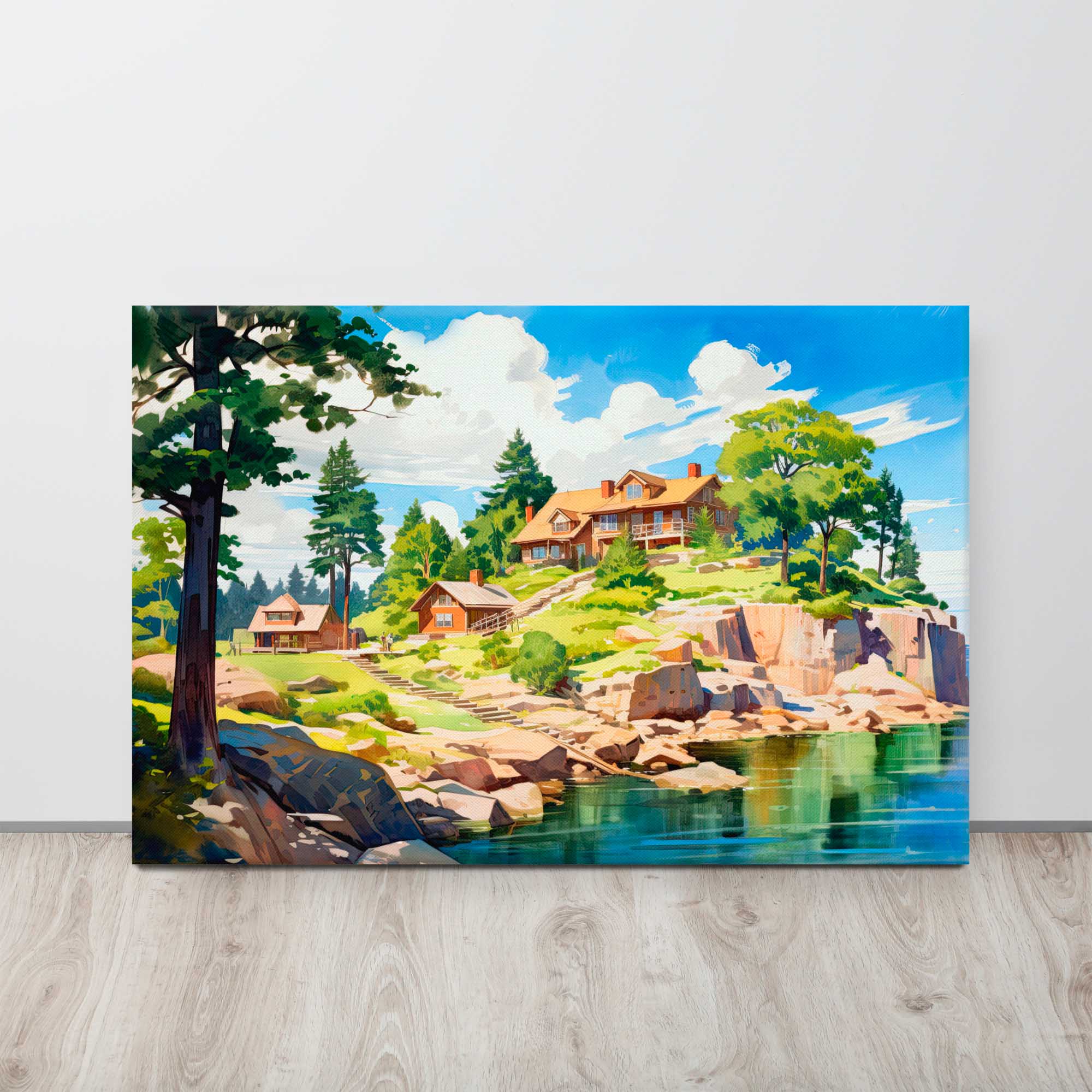 Seasonal countryside canvas displayed  