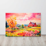  Serene farmhouse canvas displayed  