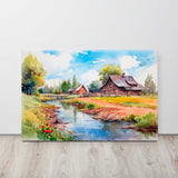 Serene ranch canvas displayed  
