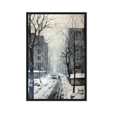 Silent Streets of 1950 – Art Fusion Framed Canvas